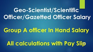 upsc geoscientist salary  scientist salary in india geoscientist salary group A officer salary [upl. by Rains]