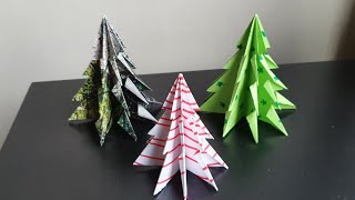 Tuto n°60 Objectif Noël  sapin en Origami [upl. by Varhol]