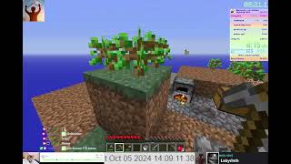 Skyblock All Challenges Speedrun in 15726 PB on 20241012 [upl. by Aiak]