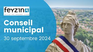 Ville de Feyzin  Conseil municipal du 30 Septembre 2024 [upl. by Yeorgi]