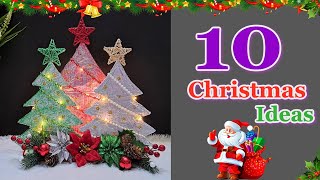 10 Easy Christmas Tree 2024 idea from different material  DIY Christmas craft idea🎄466 [upl. by Enilhtak]