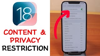 How to Enable or Disable Privacy and Content Restrictions on iPhone on iOS 18 [upl. by Korman]