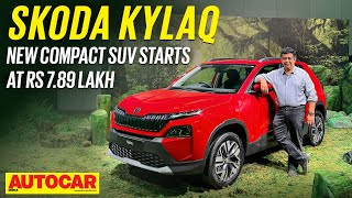 Skoda Kylaq  Its a miniKushaq  First Look  Autocar India [upl. by Vera]