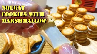 How to make Nougat Cookies with marshmallow at Home [upl. by Irpak]