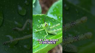 Who else is seeing GRASSHOPPERS grasshopper insect garden pests soil gardening IPM nature [upl. by Yelsna884]