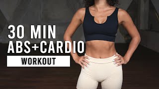 ABS amp CARDIO HIIT WORKOUT  30 Min Ab Workout For A Flat Stomach  No Equipment No Repeat [upl. by Wadleigh55]