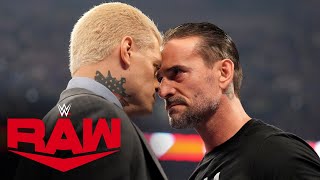 FULL SEGMENT – CM Punk and Cody Rhodes’ war of words Raw Jan 22 2024 [upl. by Maurits928]