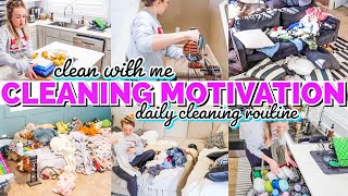 CLEANING MOTIVATION  DAILY MESSY HOUSE CLEAN WITH ME  EVERYDAY MOM LIFE CLEANING  BRONTES LIFE [upl. by Lula]