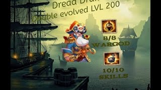 Castle Clash Dread drake double evolved 1010 88 Wargod [upl. by Ynhoj]