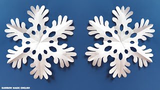 Come fare un fiocco di neve con la carta  DIY Paper Snowflakes [upl. by Dimah757]