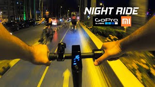 Xiaomi Mi 1S Electric Scooter  7min Night Ride Environment Sound Only 2K [upl. by Oinotnanauj]