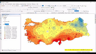 Türkiye Sıcaklık Haritası Yapımı  ArcGIS [upl. by Clara]