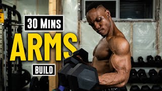 30 Minute Dumbbell Arms Workout Biceps amp Triceps  Build Muscle 10 [upl. by Eckel]