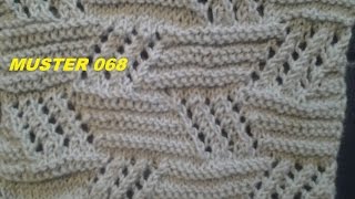 Ajourmuster 068Stricken lernen Muster für Pullover Strickjacke MützeTutorial Handarbeit [upl. by Eiruam582]