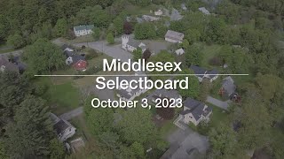 Middlesex Selectboard  October 3 2023 MSB [upl. by Rohclem]