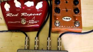 Echo pedal shootout TRex replica v Carl Martin Red Repeat [upl. by Yves]