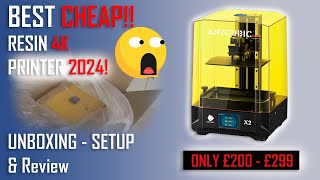 Best Cheap Resin 3D Printer 2024 Anycubic Photon Mono X2 4K Unboxing amp Setup  Review [upl. by Fihsak]