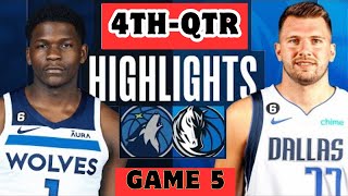 Minnesota Timberwolves vs Dallas Mavericks  Game 5 Highlights 4thQTR  WCF  2024 NBA Playoffs [upl. by Killen]