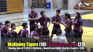 McKinley JV Tigers Volleyball quotvsquot Farrington Governors 2019 [upl. by Aicylla]