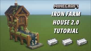 Minecraft Iron Farm House 20 Tutorial Aesthetic Farm Java Edition 1440p HD [upl. by Anek]