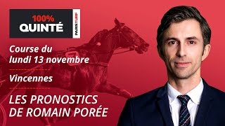 100 Quinté – Pronostics du Lundi 13 novembre  Prix Atlantic sur lhippodrome de ParisVincennes [upl. by Ansel502]