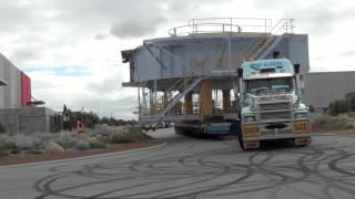 McAleese Transport move 200 tonne load  Perth Western Australia [upl. by Sell]