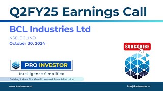 BCL Industries Ltd  Q2FY25 Earnings Conference Call  concall concallshorts bcl bclindustries [upl. by Matelda888]