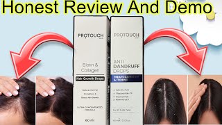 PROTOUCH Biotin amp Collagen Hair Growth Drops  Protouch Anti Dandruff Drops  Honest Review amp Demo [upl. by Eybba]