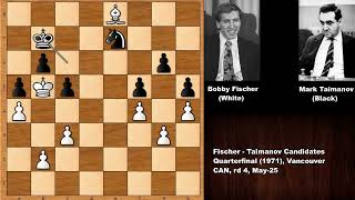 Game 4 Fischer vs Taimanov  Candidates Quarterfinal 1971 [upl. by Ainoek]