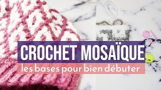 Le crochet mosaïque pour débutant  Tutoriel facile [upl. by Tonya]