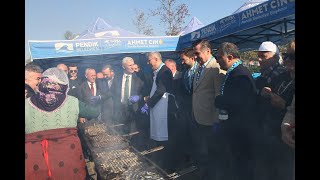 Sağlık Bakanı Kemal Memişoğlu Pendikte Rizeliler Hamsi Festivalinde Vatandaşlara Balık İkram Etti [upl. by Rydder]