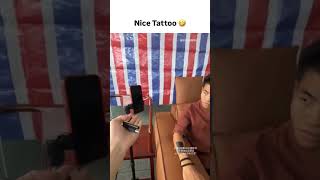 Ho gaya tattoo 😂 shorts shortsfeed youtube youtubeshorts viralvideo motivational [upl. by Nerradal]