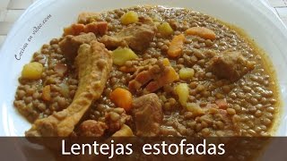 LENTEJAS ESTOFADAS Receta Sencilla y Sabrosa  Lentil stew  Tonio Cocina 43 [upl. by Ketchan]