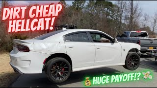 I Bought The CHEAPEST Running Dodge Charger HELLCAT On Copart [upl. by Ecinad259]