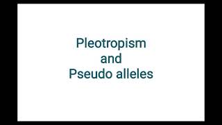 Pleiotropy and Pseudoallele Definition Example [upl. by Obe]