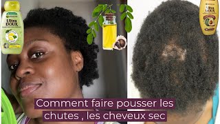 Comment faire pousser les chutes et cheveux sec  porosité [upl. by Attiuqram797]