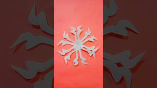 Easy paper snowflake shorts subscribe snowflakes diy papersnowflakes paper viralshort video [upl. by Eri]