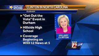 Clinton in NC for last minute campaigning [upl. by Edas474]