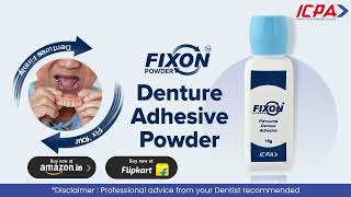 Fixon Powder Ultimate Dental Adhesive for Secure Dentures  ICPA Health [upl. by Dearr]