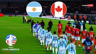 Argentina vs Canada  Copa America 2024 USA Group A  Full Match  Messi vs Canada  PES Gameplay [upl. by Terese]