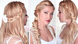 Cute and easy back to school hairstyles★ Lazy last minute braids for mediumlong hair tutorial [upl. by Nospmis425]