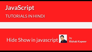 javascript tutorials for beginners in Hindi  25  hide show in javascript [upl. by Nahaj]