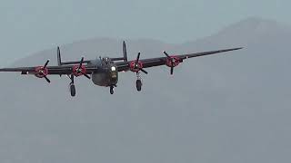 Consolidated B24 Liberator Bomber lands at Ramona Airport [upl. by Elder711]