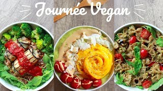 JOURNÉE DANS MON ASSIETTE  VEGAN amp SAIN [upl. by Eillo]