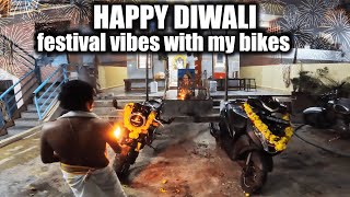 This is How I Enjoyed On Diwali 🎇🪔  Pooja to My Bikes For My Safeness ❤ [upl. by Sarchet584]