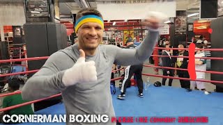 SERGIY DEREVYANCHENKO VS CONLEY FULL MEDIA WORKOUT WARM UP SHADOWBOXING PADWORK [upl. by Cotsen]