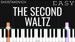 Shostakovich The Second Waltz  EASY Piano Tutorial [upl. by Quartana]