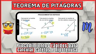 Métodos rápidos para calcular catetos e hipotenusa usando el Teorema de Pitágoras [upl. by Sisely]