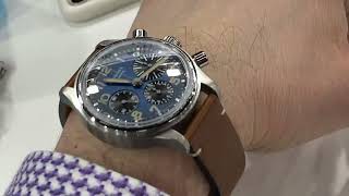 LONGINES Avigation Bigeye Titanium Chronograph  blue dial [upl. by Skell]