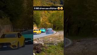 AMG owners face 🤣 m4drift views funny drift amg mercedes driving skills bmw [upl. by Annaik]